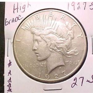 1927-S Peace Dollar Coin
